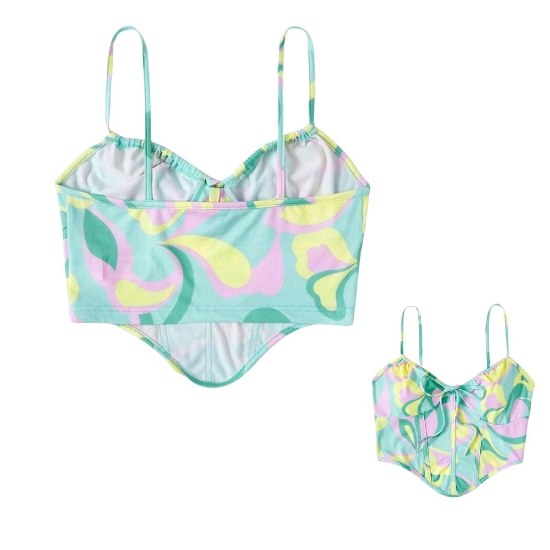 Abstract Print Crop Top