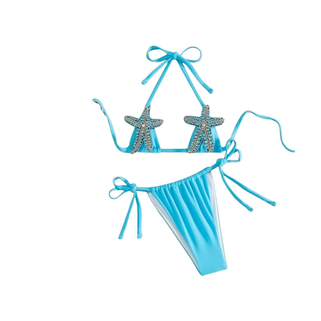 2 Piece Starfish Decor Bikini