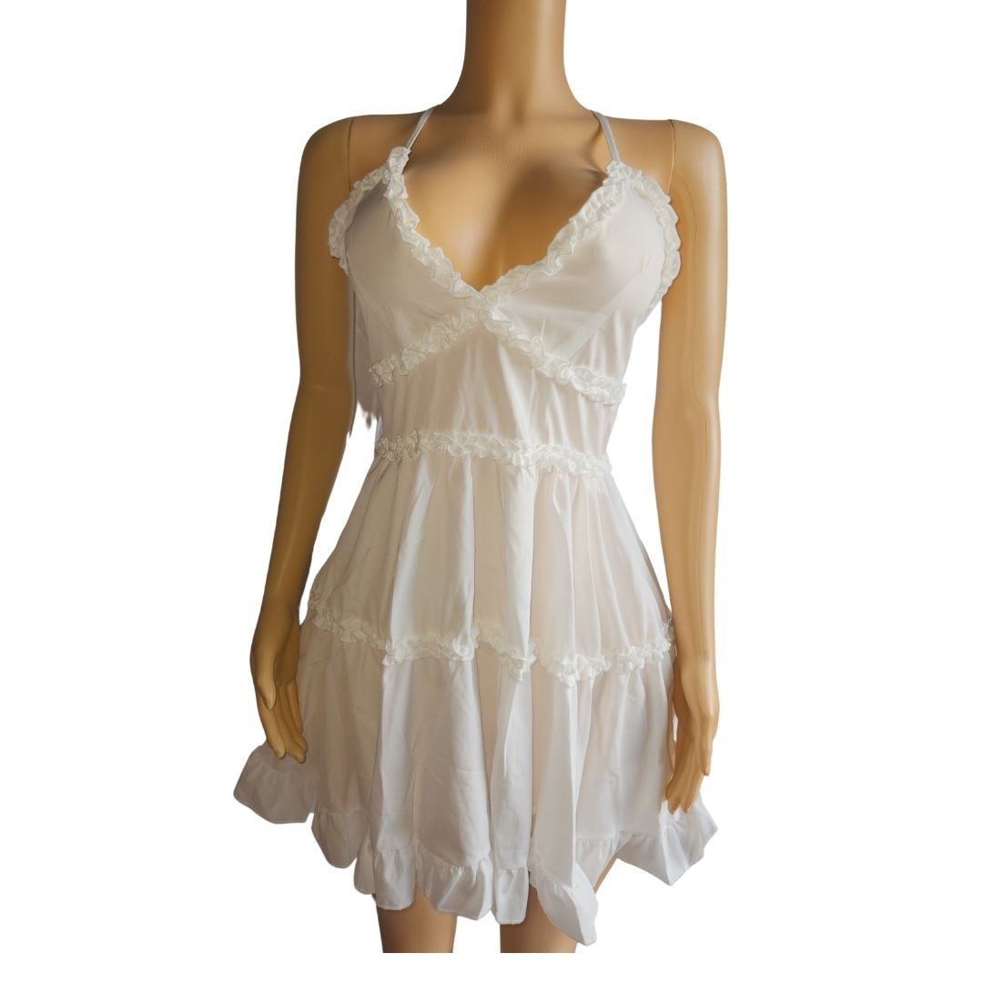 Spaghetti Strap Ruffle Dress