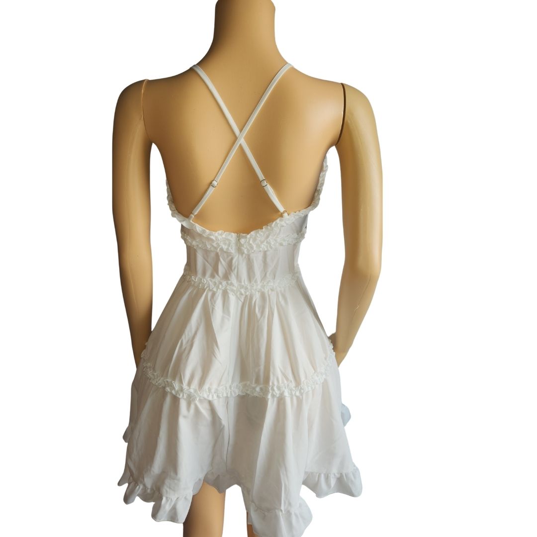 Spaghetti Strap Ruffle Dress