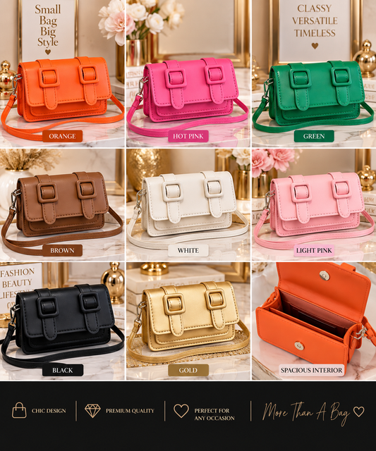 Mini Fashion Solid Color Simple Flip Shoulder Bag