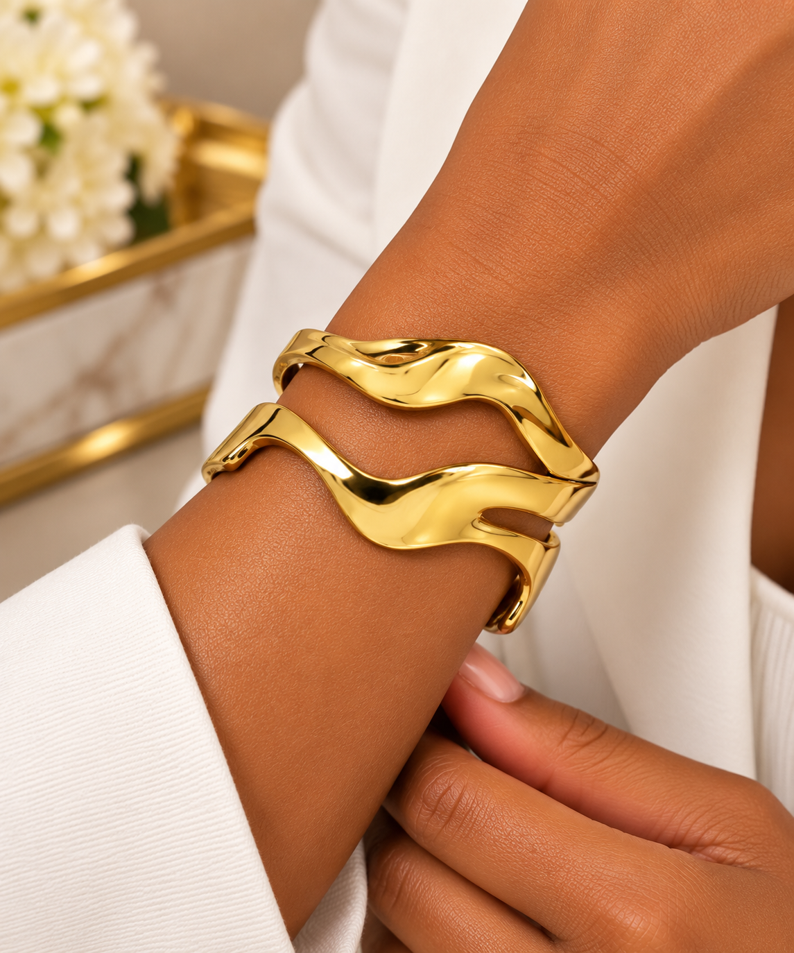 18K Gold Plated Expandable  Bracelets