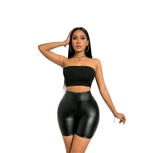 Leather Biker Shorts