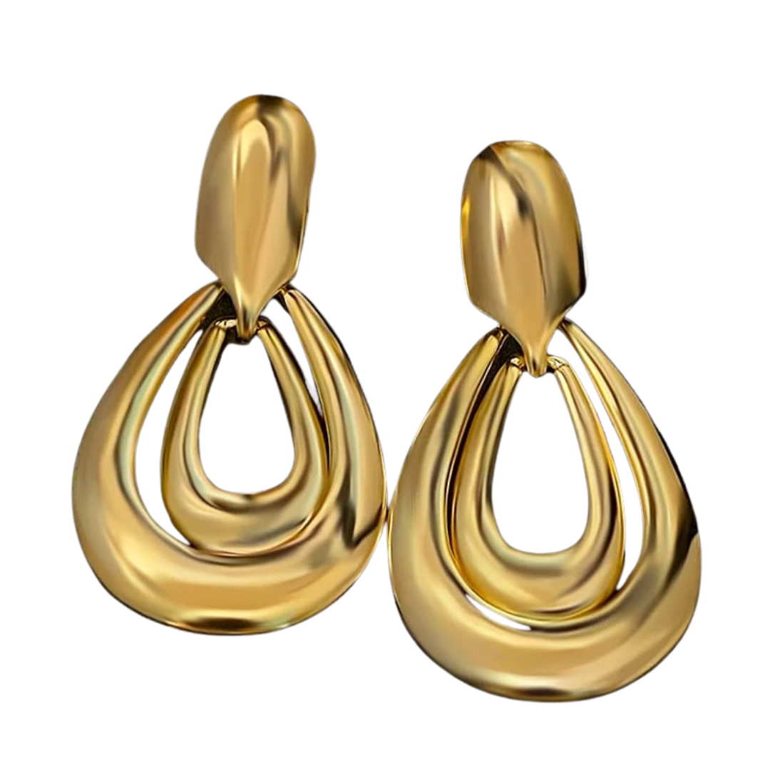 Water Droplet 18K Gol Plated Earring