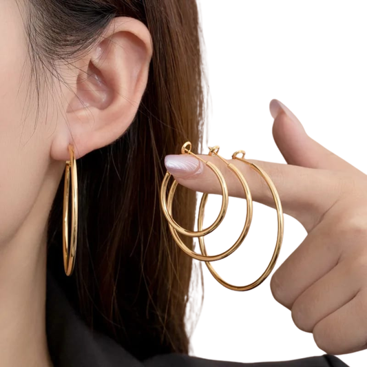 Gold Plated Hoop Earring