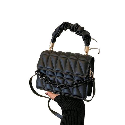 Casual Mini Chain Decor Ruched Bag