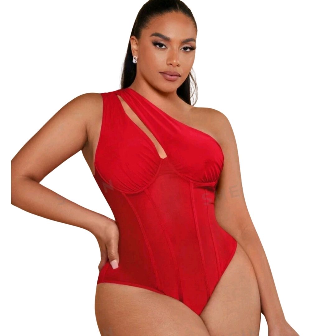One Shoulder Cut Out Bodysuit