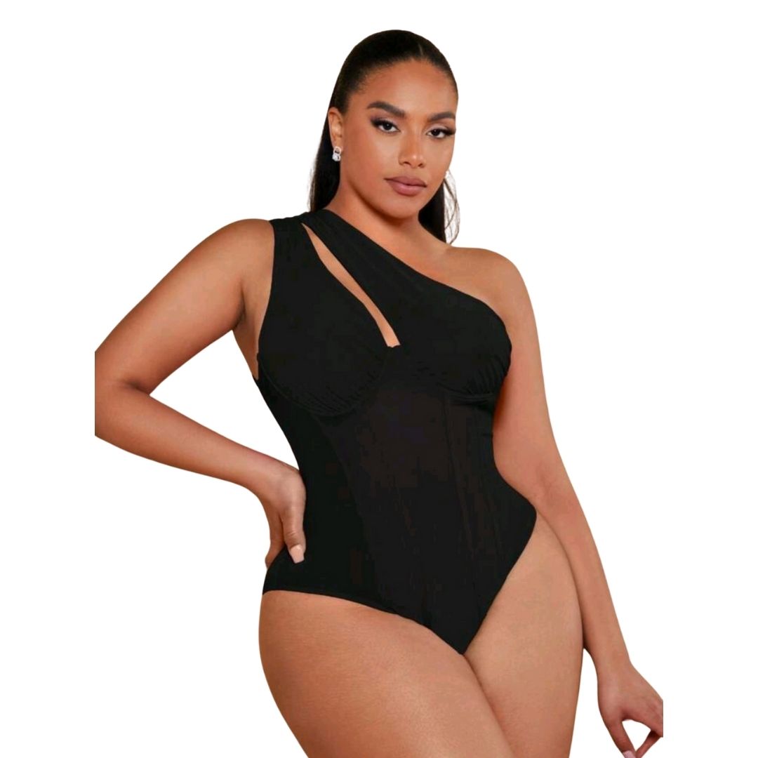 One Shoulder Cut Out Bodysuit
